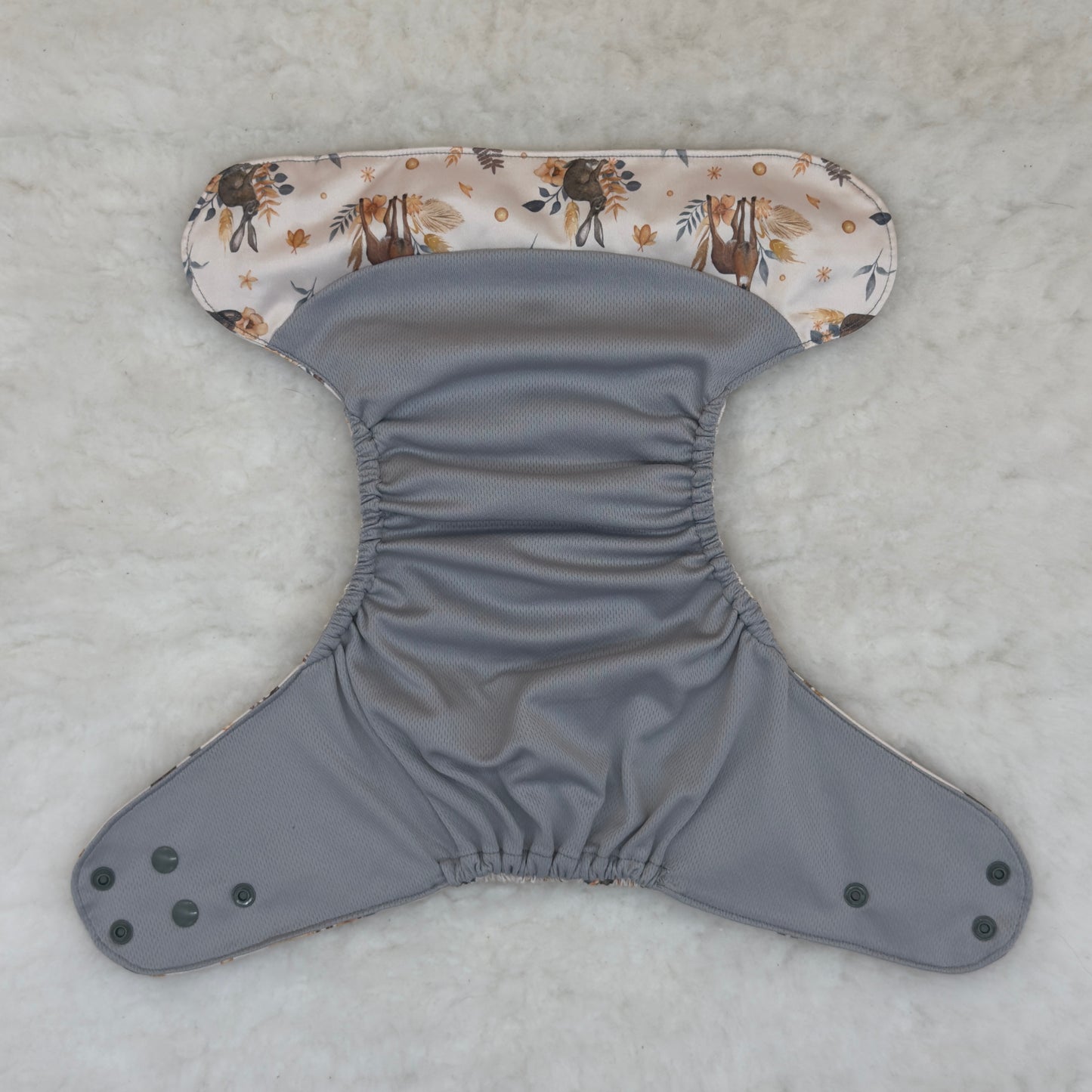 Greyden Diapers Woodland Animals Beige AWJ Pocket Diaper