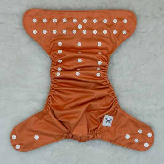 Emerald Cloth Co. Solid Orange AWJ Pocket Diaper