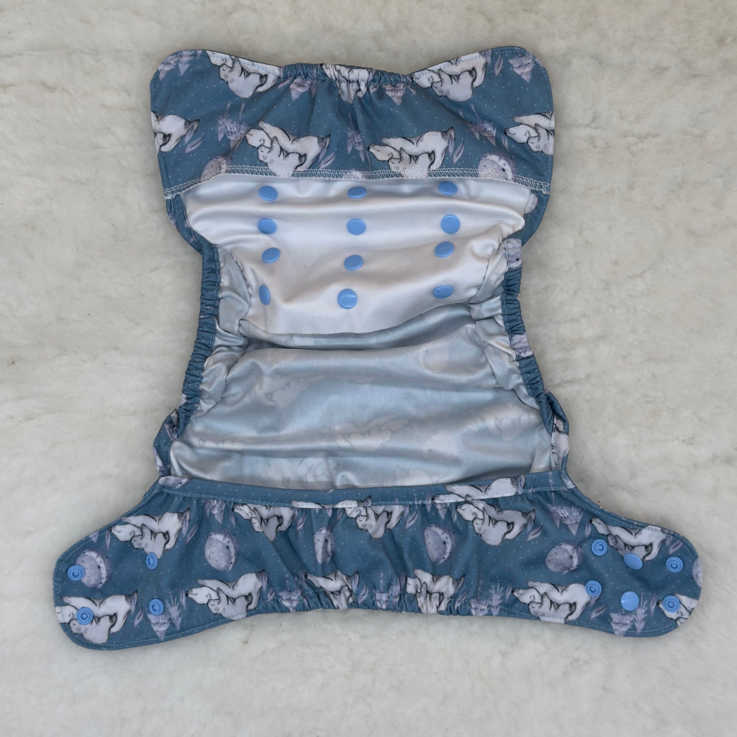 Rig N Gig Royal Fluff Winter Polar Bears Diaper Cover