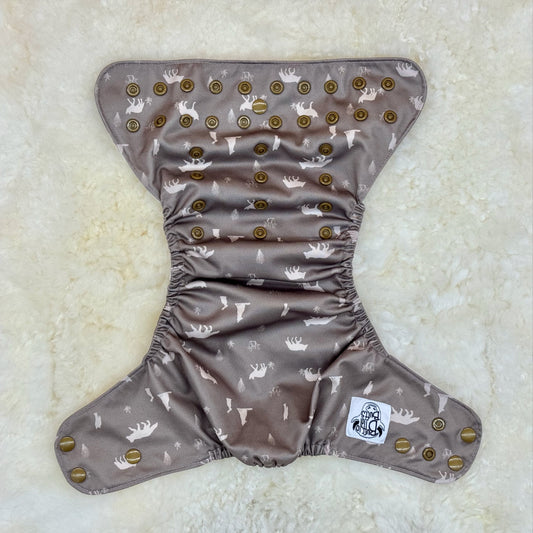 Buffalo Butts Woodland Animals Silhouettes AWJ Pocket Diaper