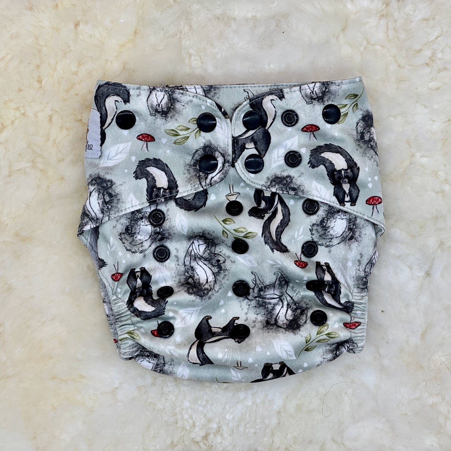 Wickham Wild Skunk AWJ Pocket Diaper
