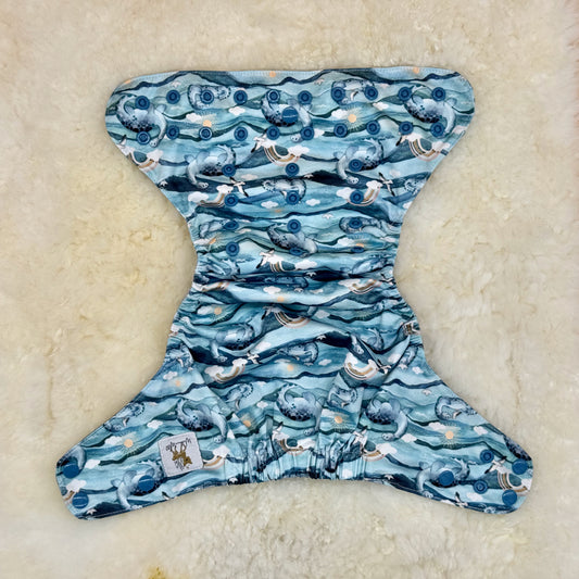 Wickham Wild Nessie Rainbows AWJ Pocket Diaper