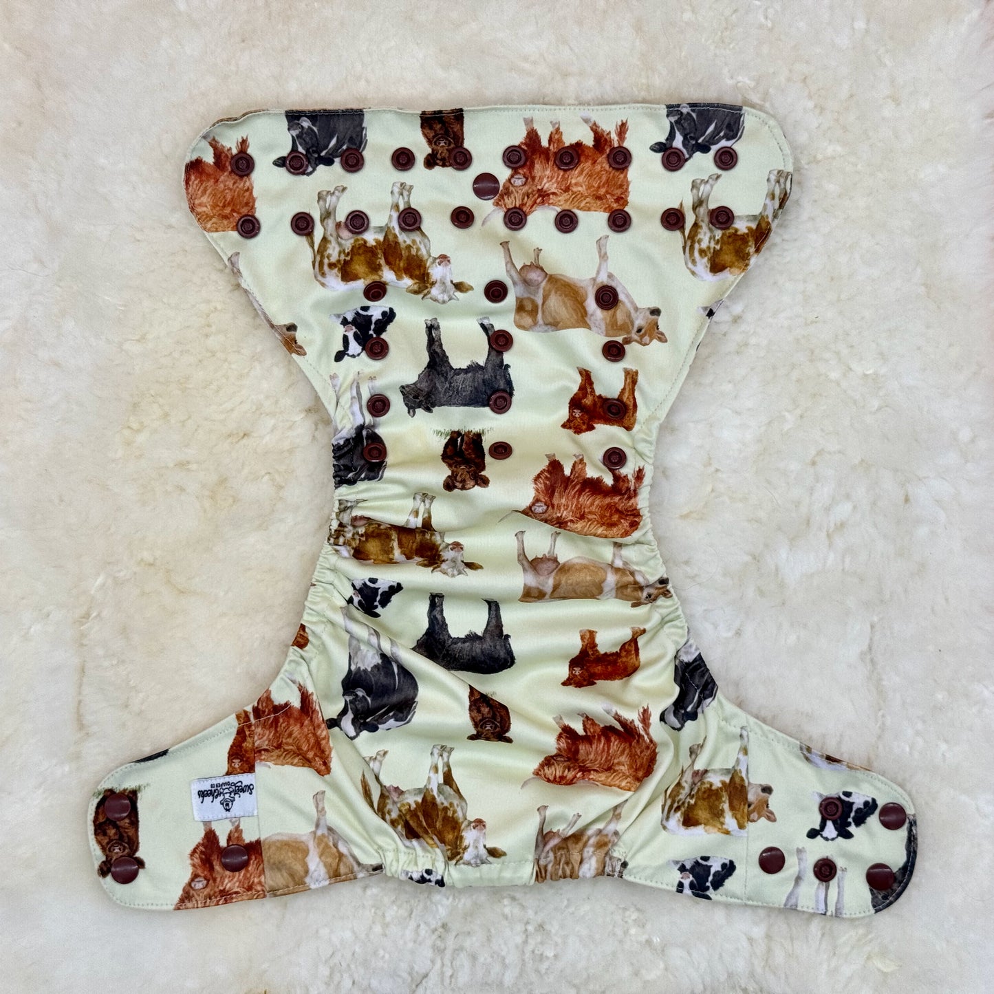 Sweet Cheeks Cows AWJ Pocket Diaper