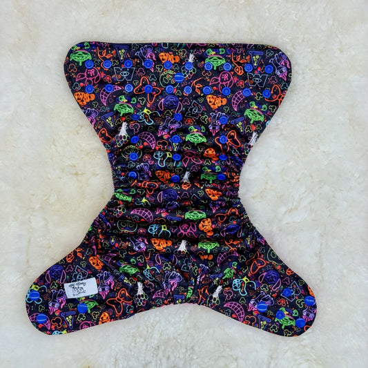 Sweet Cheeks Neon Characters AWJ Pocket Diaper