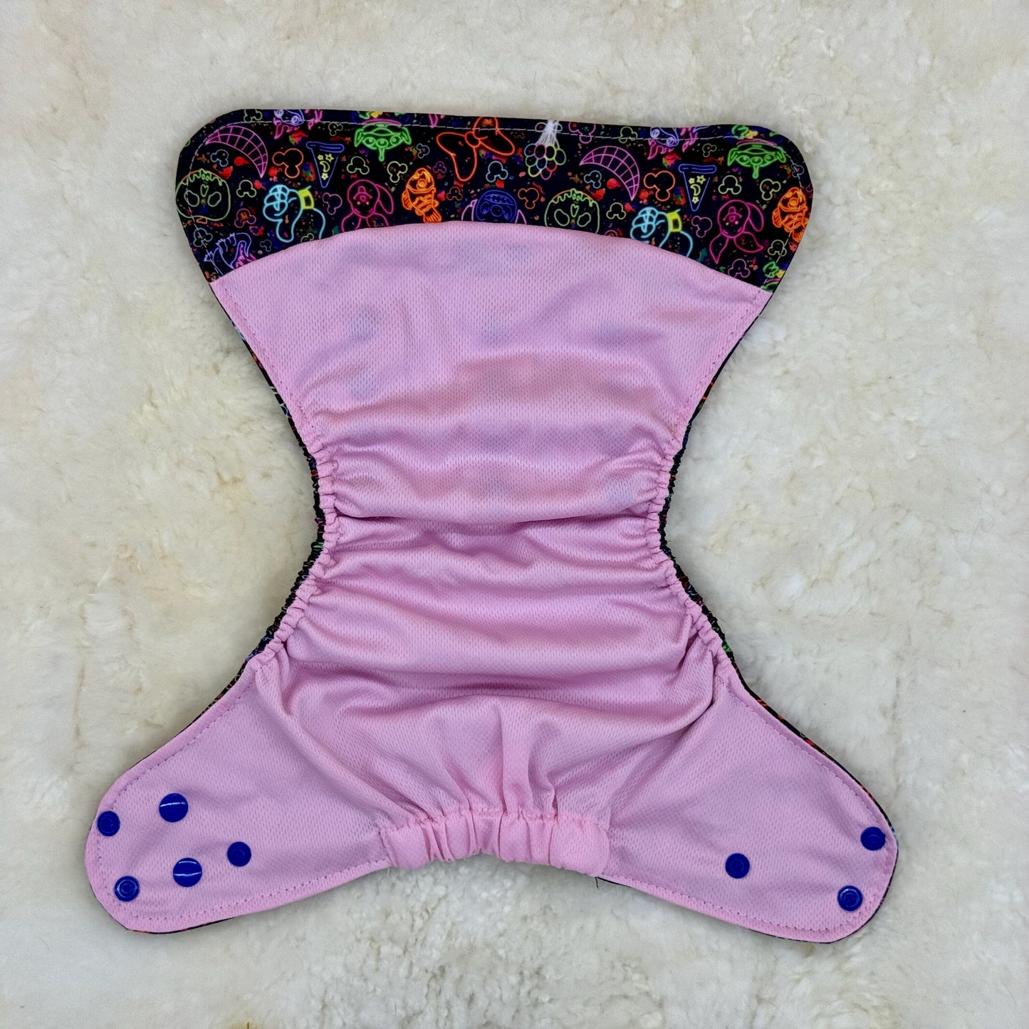 Sweet Cheeks Neon Characters AWJ Pocket Diaper