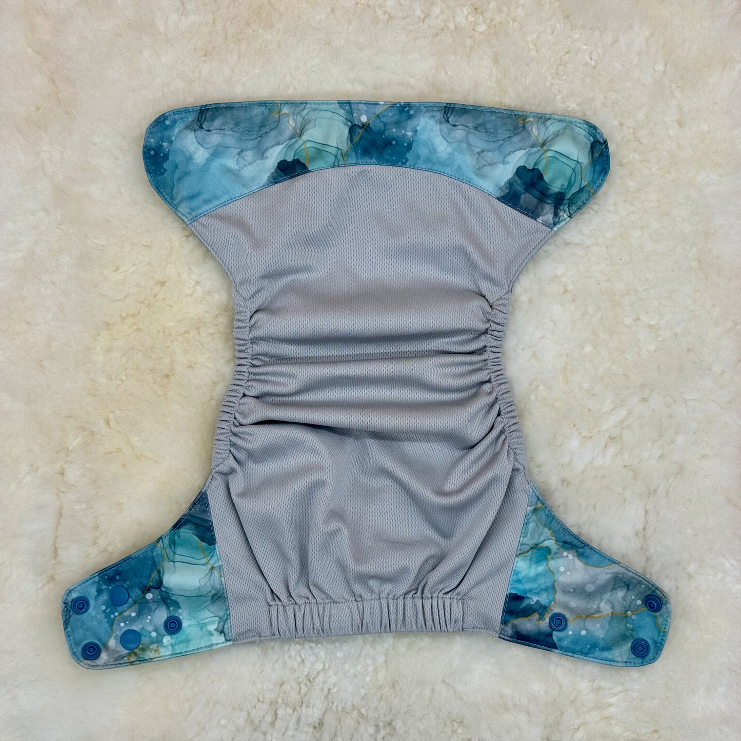 Wickham Wild Teal Watercolor AWJ Pocket Diaper