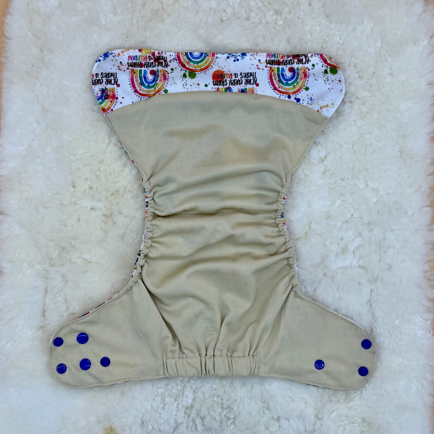 Sweet Cheeks Rainbow After the Storm AWJ Pocket Diaper
