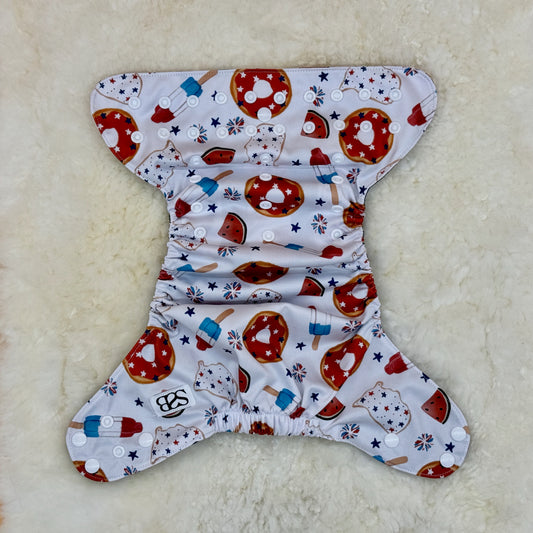 Stock Show Baby Patriotic Celebration USA AWJ Pocket Diaper