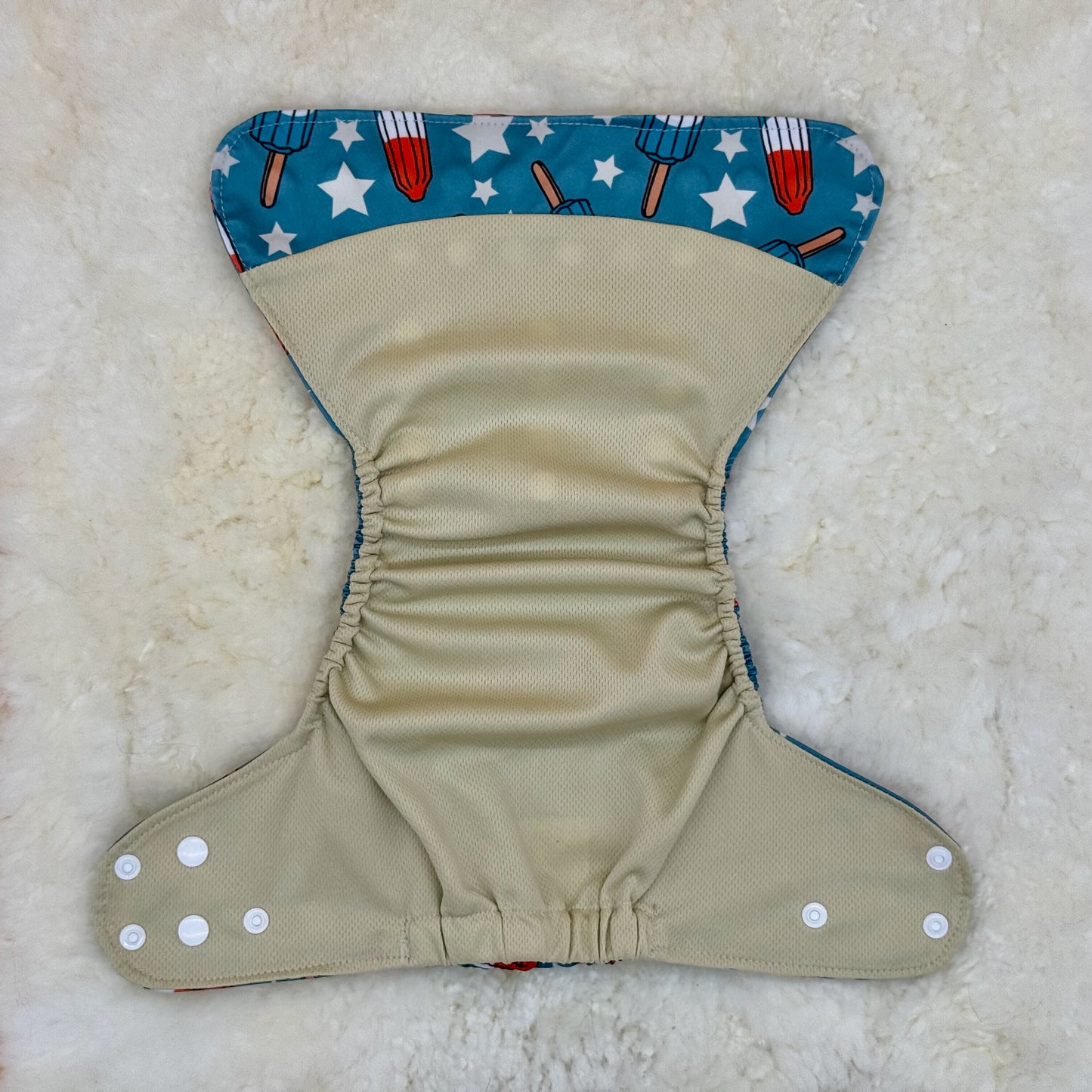 Sweet Cheeks Freeze Pops Patriotic AWJ Pocket Diaper