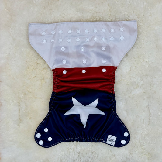 Texas Tushies State Flag AWJ Pocket Diaper