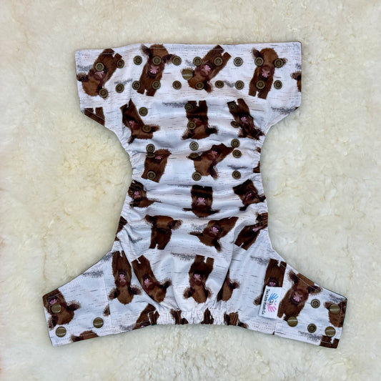 Two Little Hands Co Highland Cow AWJ Pocket Diaper