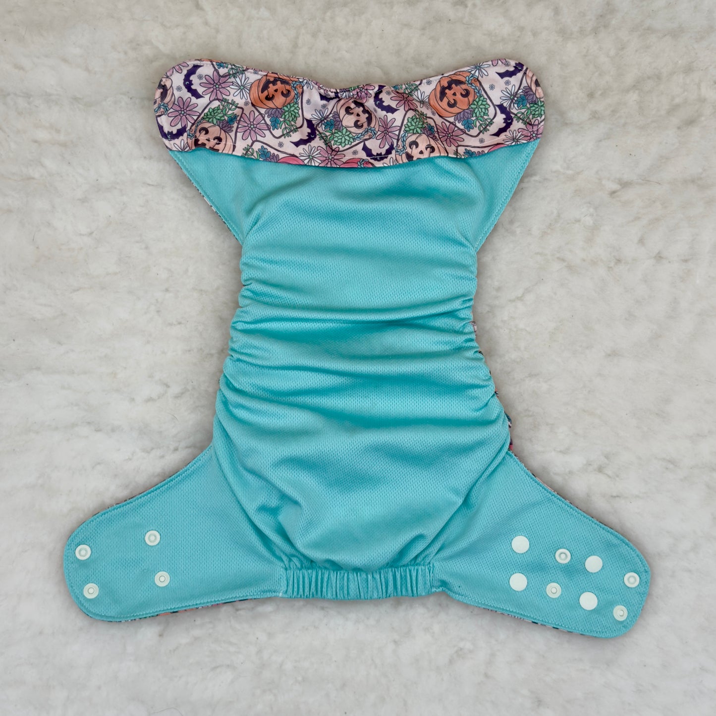 Sustainable Sprinkles Floral Halloween Buckets AWJ Pocket Diaper