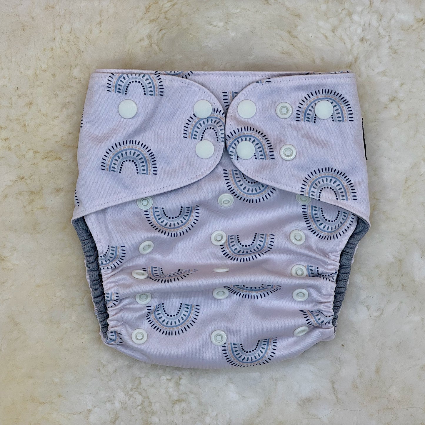 Little Haven Cloth Neutral Rainbow AWJ Pocket Diaper