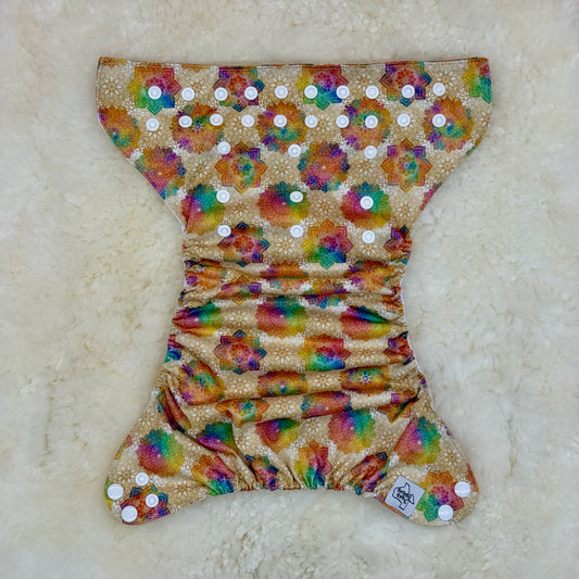 Texas Tushies Rainbow Mandala AWJ Pocket Diaper