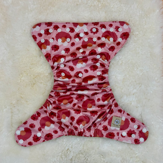 My Dear Cloth Red Furry Friend AWJ Pocket Diaper