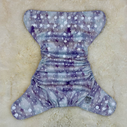 Stout House Purple Watercolor Dots AWJ Pocket Diaper