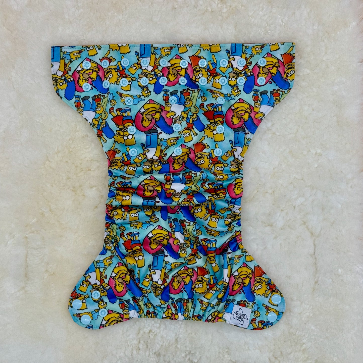 Texas Tushies Simpsons Hearts AWJ Pocket Diaper