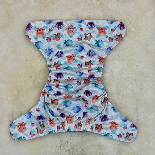 Wickham Wild Ocean Animals AWJ Pocket Diaper
