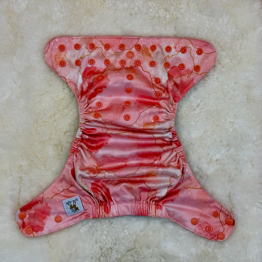 Wickham Wild Red Watercolor AWJ Pocket Diaper