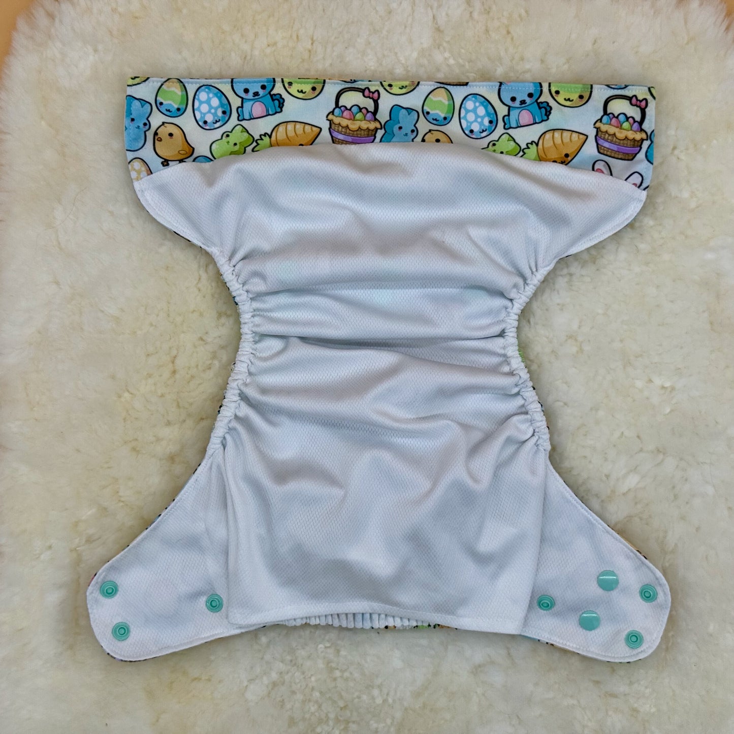 Texas Tushies Easter Marshmallow XL AWJ Pocket Diaper