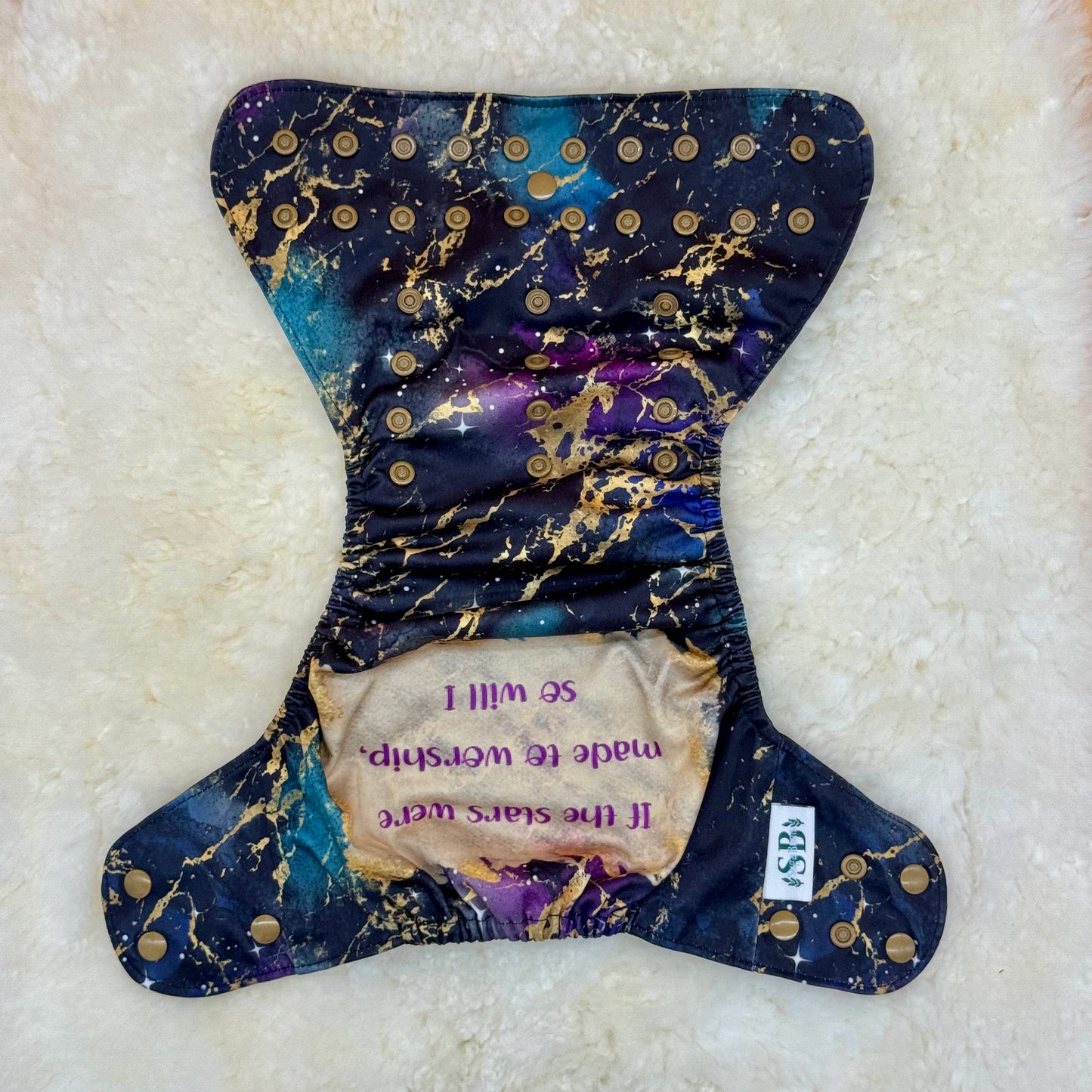 Suga Bum Night Sky Stars Worship AWJ Pocket Diaper