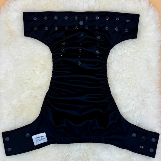 La La Booty Solid Black XL AWJ Pocket Diaper
