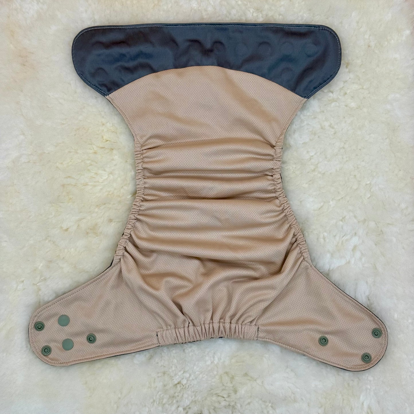 Little Haven Cloth Solid Dark Gray AWJ Pocket Diaper