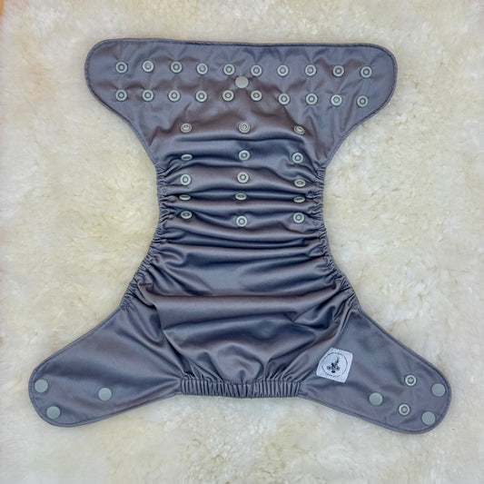 Little Haven Cloth Solid Silver Gray AWJ Pocket Diaper
