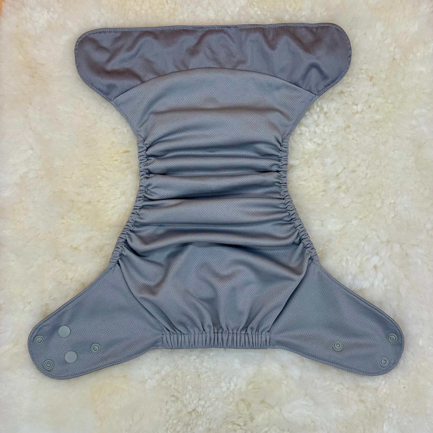 Little Haven Cloth Solid Silver Gray AWJ Pocket Diaper
