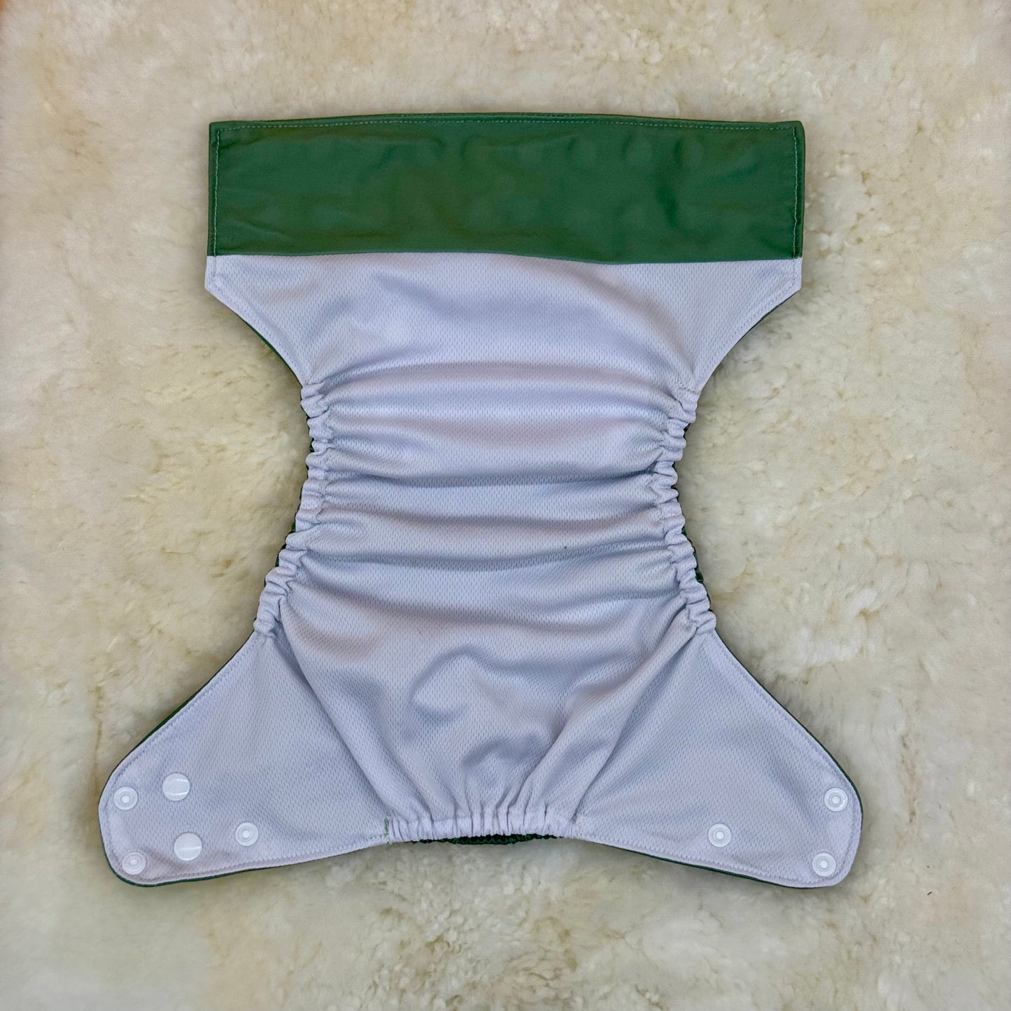 Teddy Tails Solid Soft Green AWJ Pocket Diaper