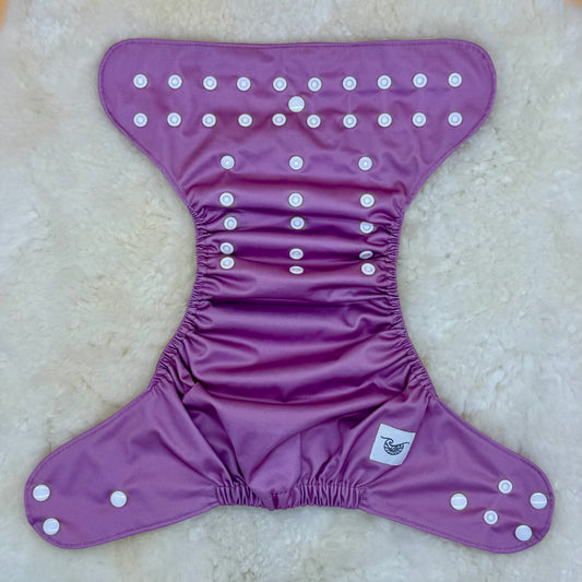 Emerald Cloth Co Solid Pink Purple AWJ Pocket Diaper