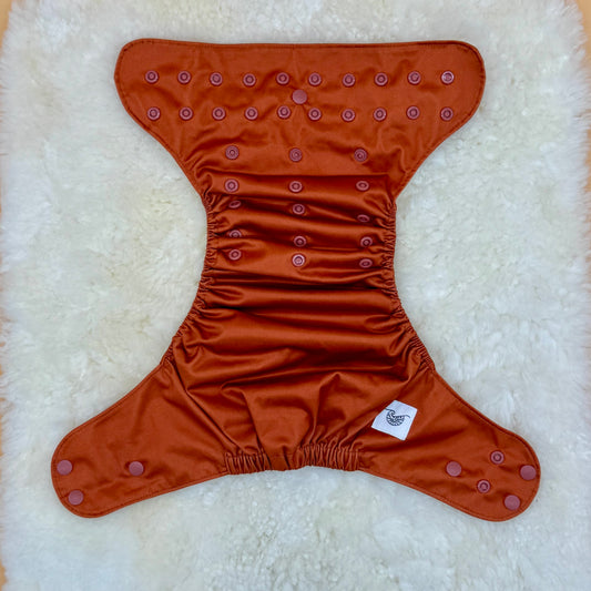 Emerald Cloth Co Solid Burnt Orange AWJ Pocket Diaper