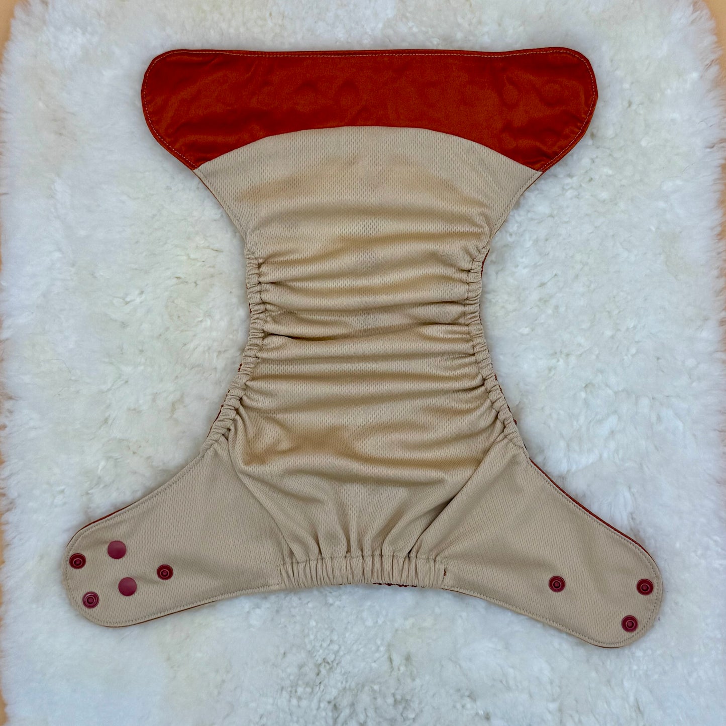 Emerald Cloth Co Solid Burnt Orange AWJ Pocket Diaper