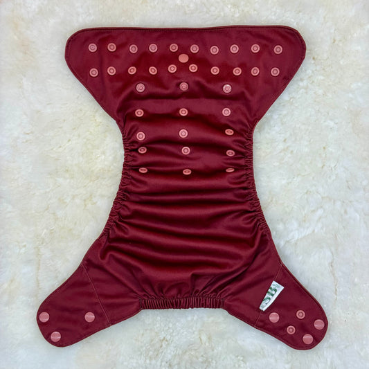 Suga Bums Solid Burgundy AWJ Pocket Diaper