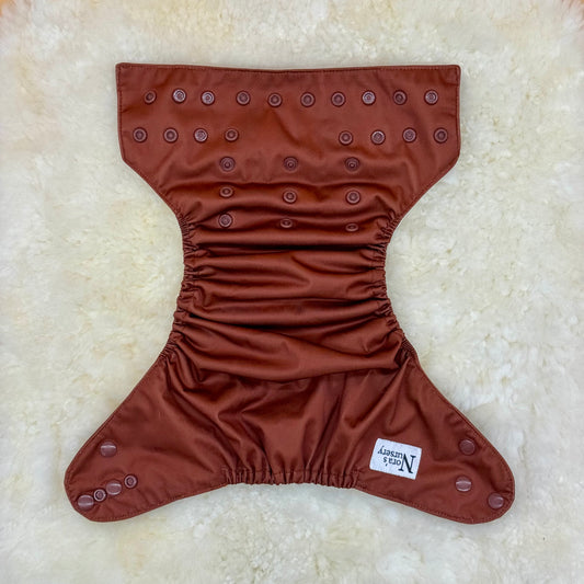 Nora’s Nursery Solid Brown AWJ Pocket Diaper