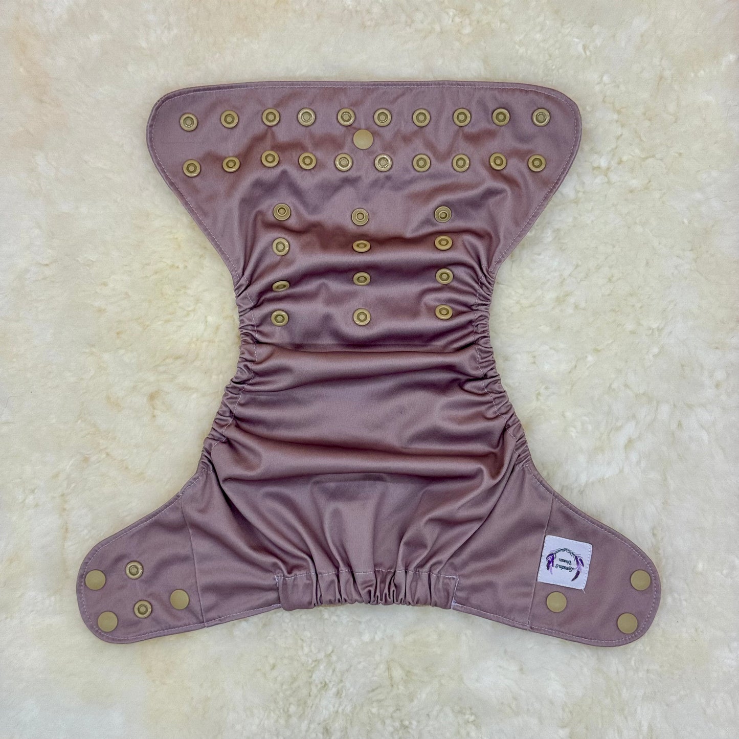 Lavender & Vervain Solid Mauve AWJ Pocket Diaper