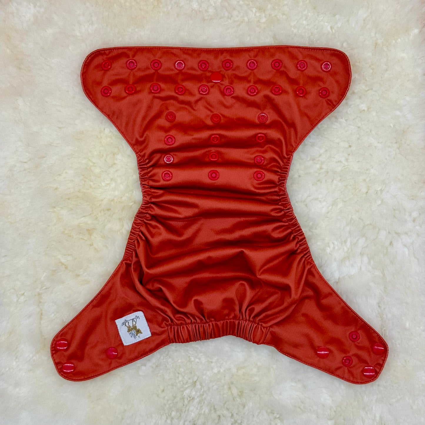 Wickham Wild Solid Dark Red AWJ Pocket Diaper