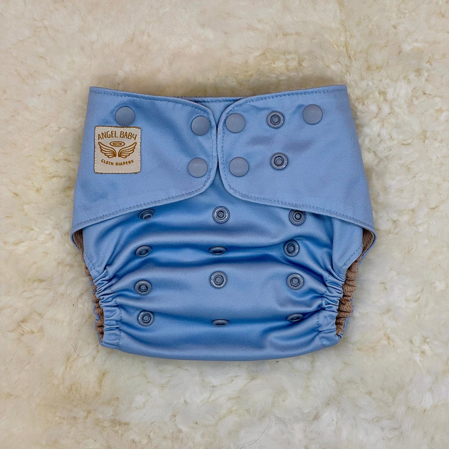 Angel Baby Cloth Solid Light Blue AWJ Pocket Diaper