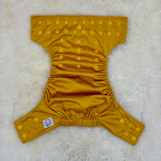 La La Booty Solid Mustard Yellow AWJ Pocket Diaper