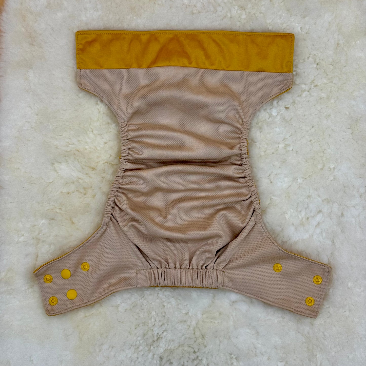 La La Booty Solid Mustard Yellow AWJ Pocket Diaper