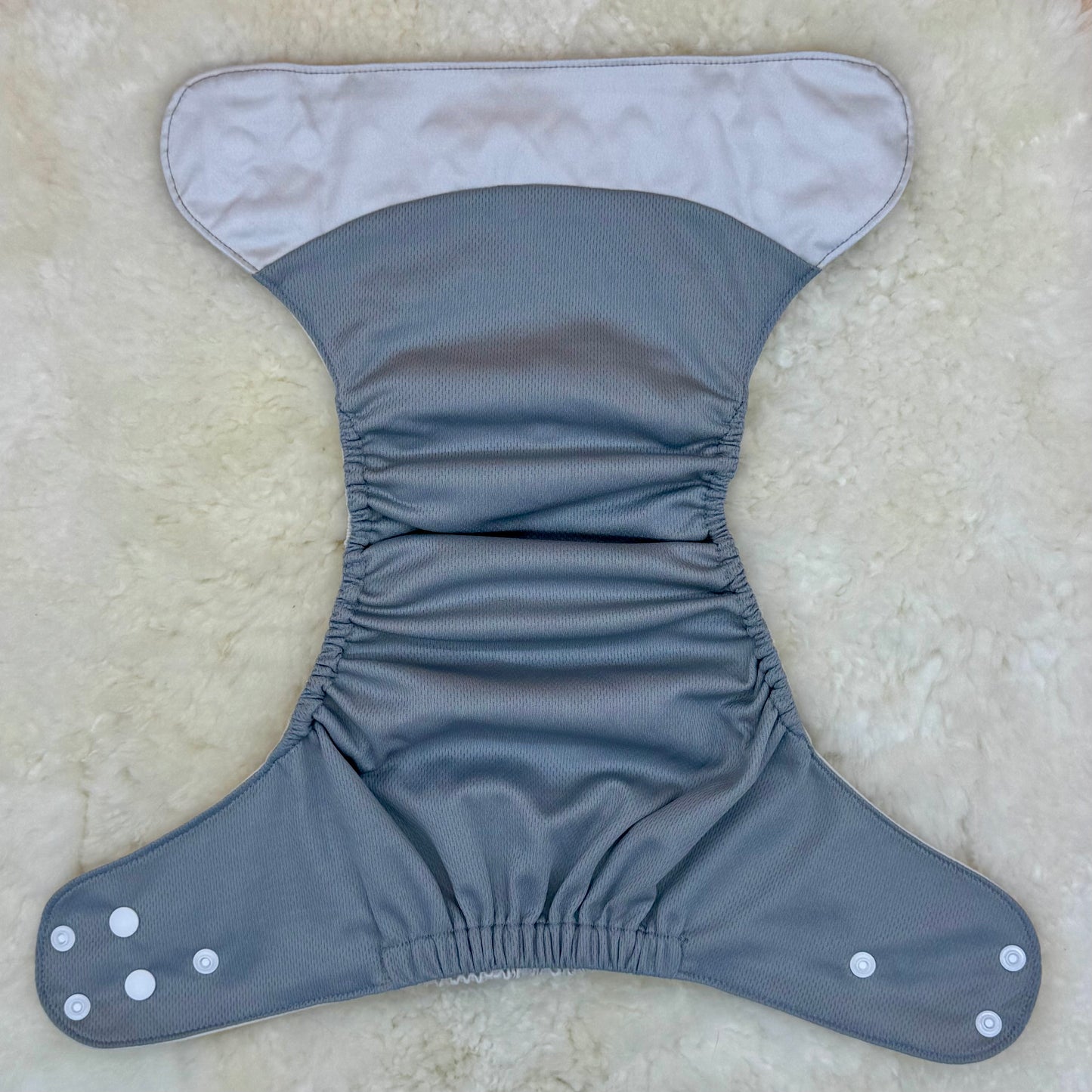 Emerald Cloth Co Solid Light Silver AWJ Pocket Diaper