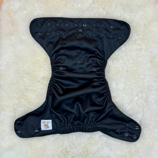 Wickham Wild Solid Black AWJ Pocket Diaper