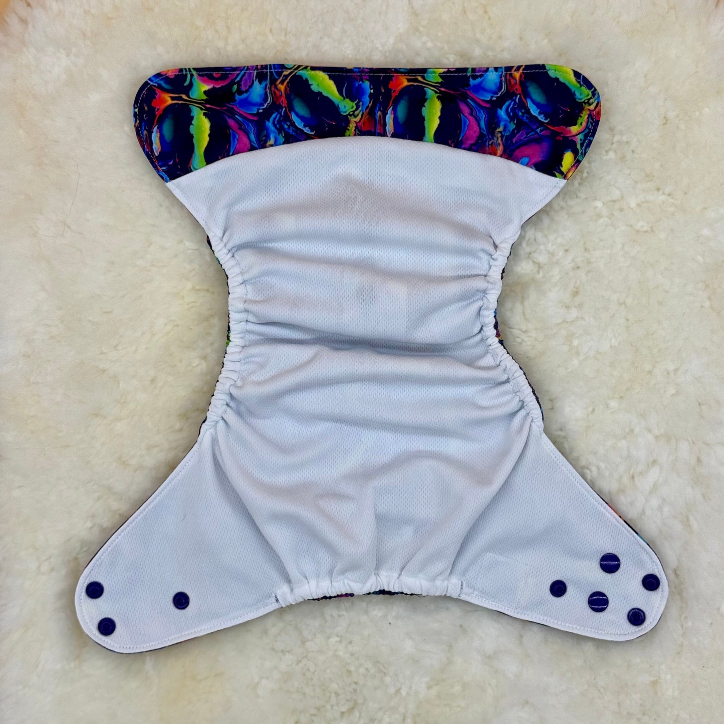 Fajardo’s Family Decor Neon Rainbow Colors AWJ Pocket Diaper