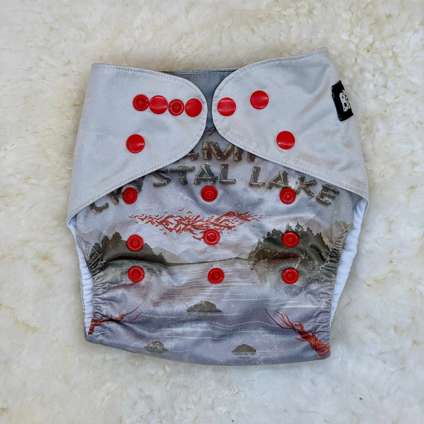 Bear Booties Friday the 13th Horror Pocket Diaper - Worn Elastics