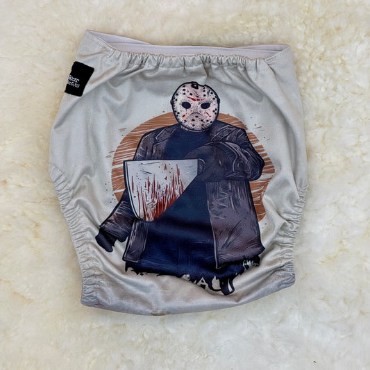 Bear Booties Friday the 13th Horror Pocket Diaper - Worn Elastics