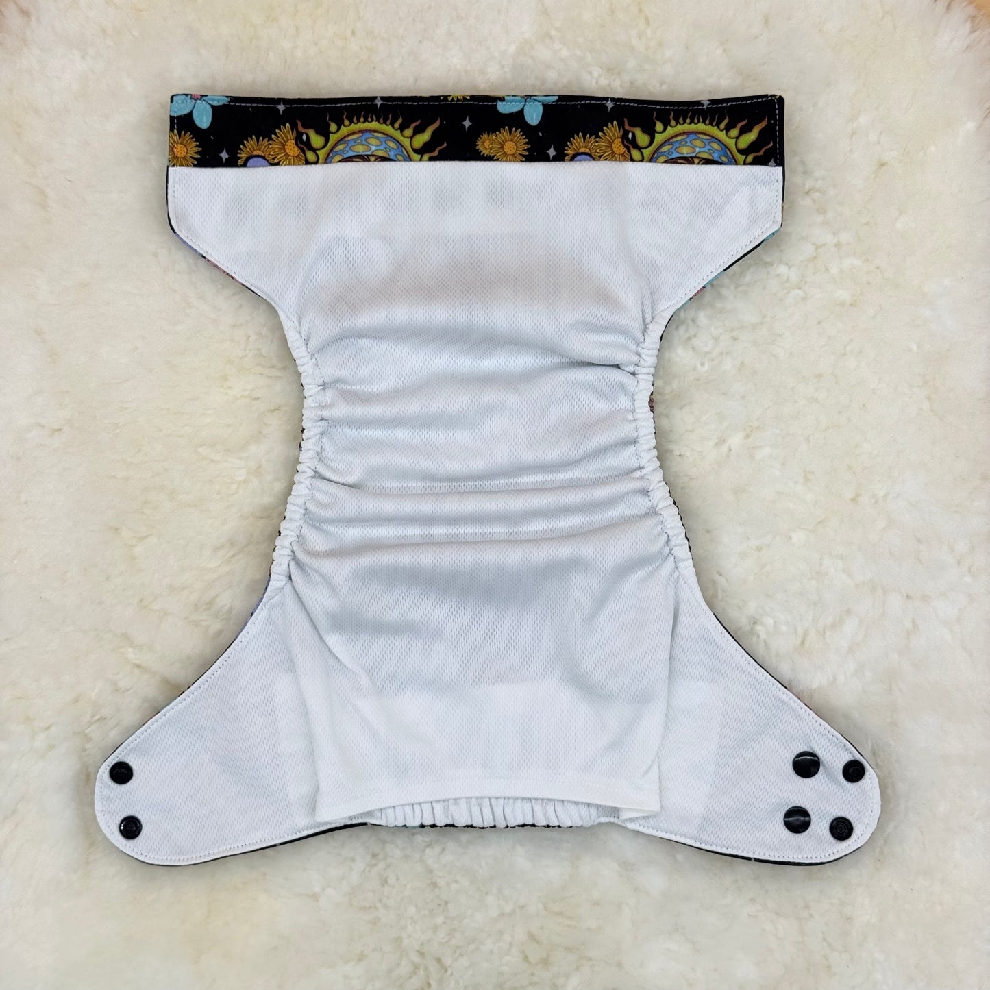 Vida Mia Cloth Sublime Floral Sun Face AWJ Pocket Diaper