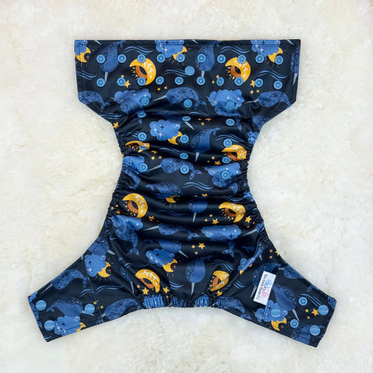 Two Little Hands Co. Narwhal Night Sky AWJ Pocket Diaper