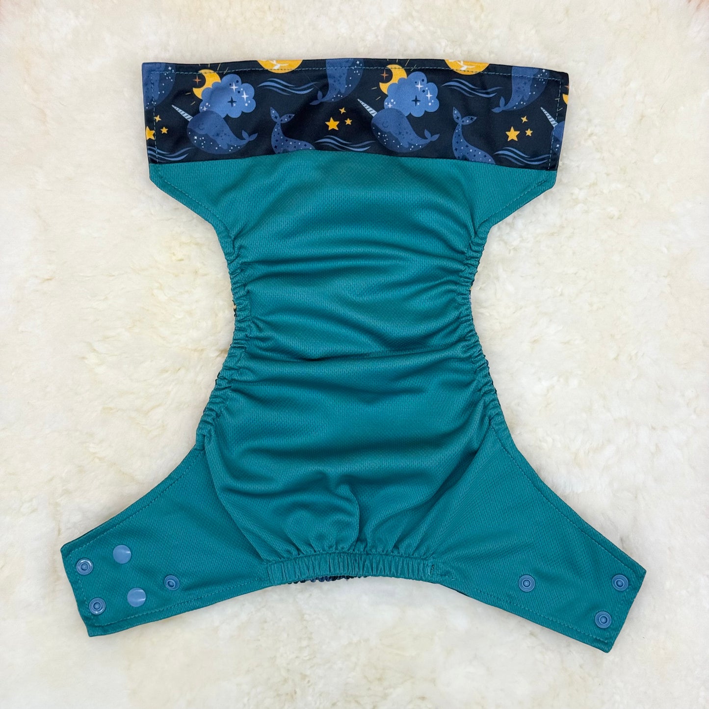 Two Little Hands Co. Narwhal Night Sky AWJ Pocket Diaper