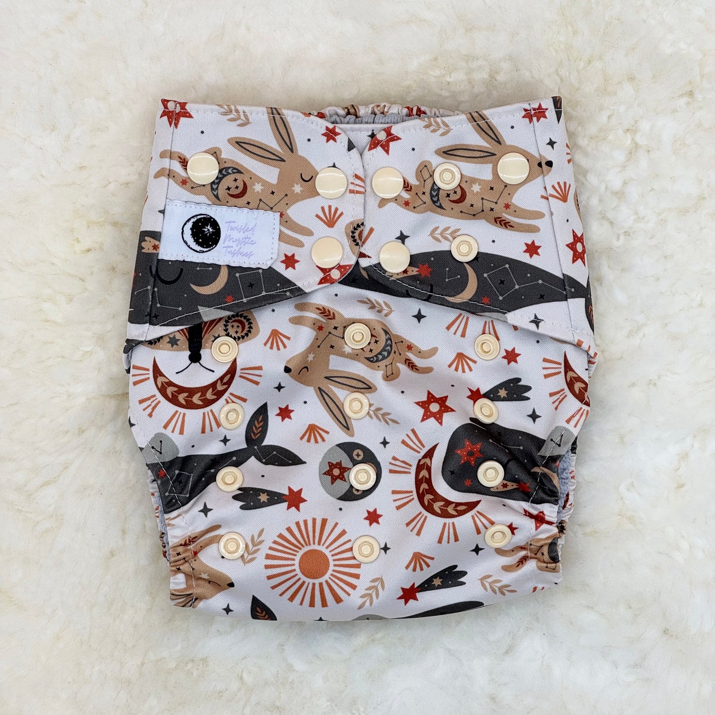 Twisted Mystic Tushies Sky Constellations Animals AWJ Pocket Diaper