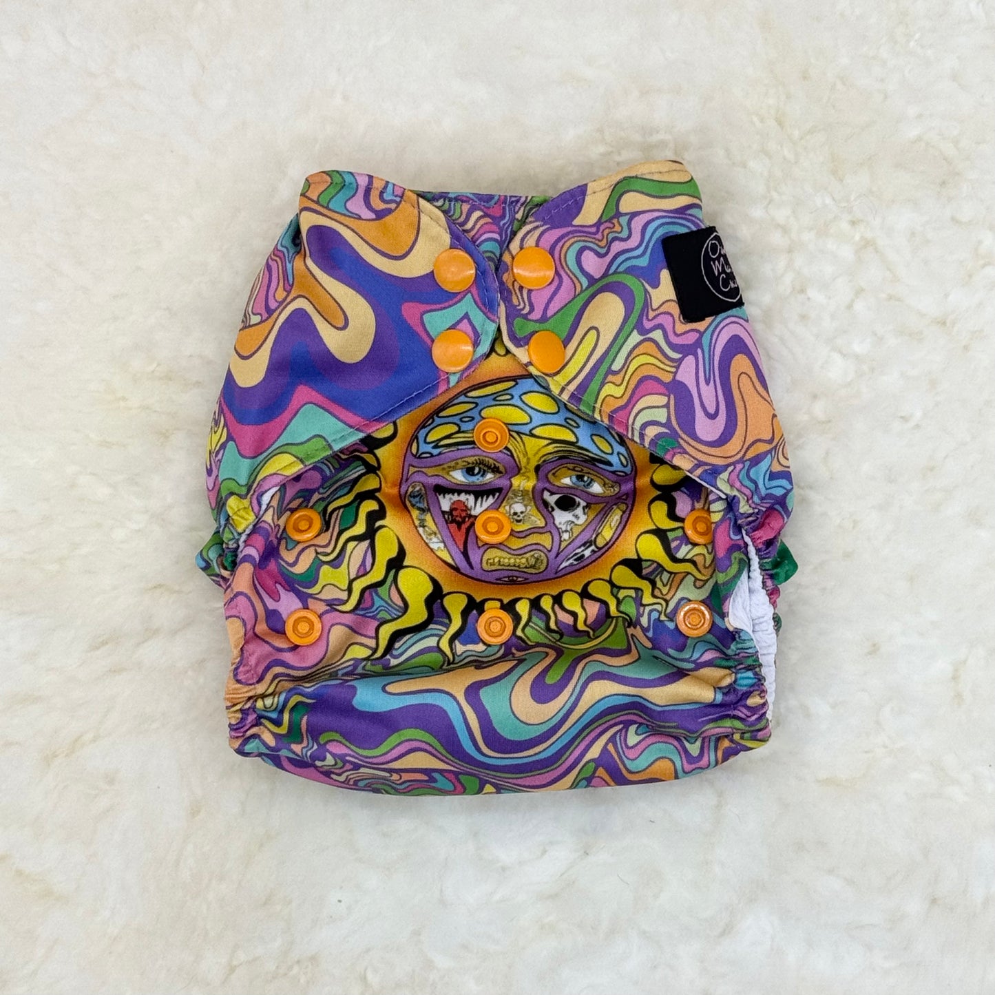 Ollie Mae’s Closet Sublime Sun Face AWJ Pocket Diaper